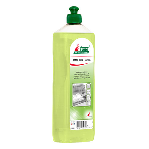Detergent manual de vase lichid, 1L, Manudish Lemon, Tana Professional