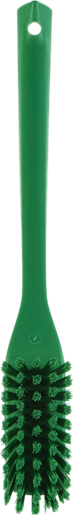 Perie ingusta cu maner lung, 420 mm, peri duri, Vikan, verde