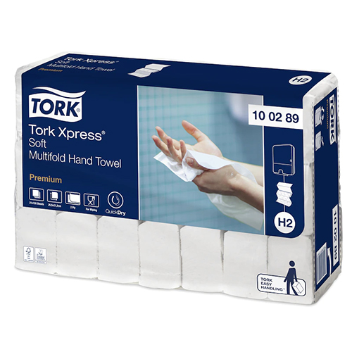 Prosoape de maini din hartie, pliate in M, W, Xpress Multifold Soft, Tork