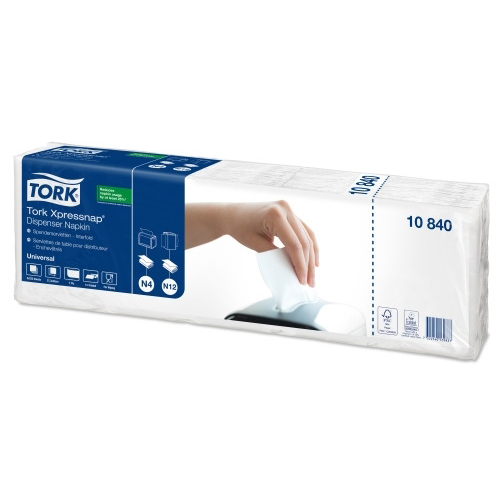 Servetele 21.3 x 33 cm 1 strat, Xpressnap albe, Tork