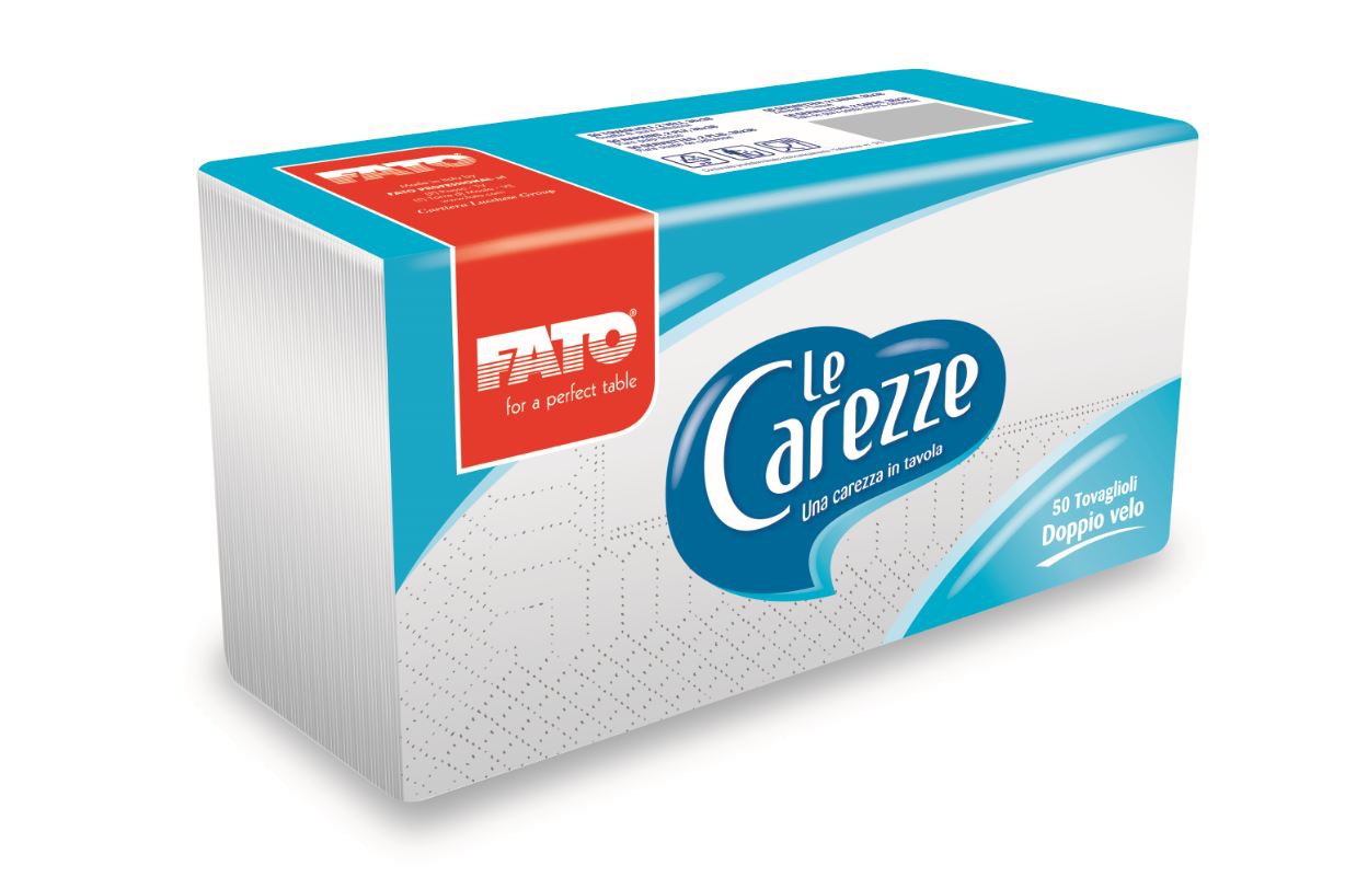 Servetele 38x38 cm, 2 straturi, Le Carezze P8, albe, Fato