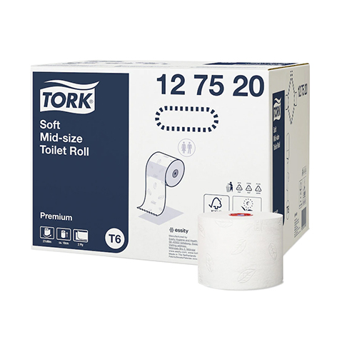 Hartie igienica rola compacta Soft  Twin Mid-Size, Tork