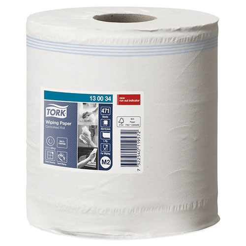 Prosoape din hartie albastra, rola cu derulare centrala, Premium, 165 m, Tork