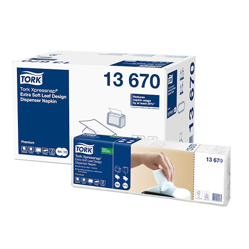 Servetele de masa pentru dispenser Xpressnap Extra Soft,1/4 alb, Tork