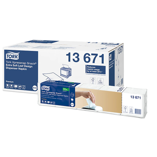 Servetele de masa pentru dispenser Xpressnap Snack , alb, Tork