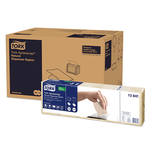 Servetele de masa pentru dispenser Xpressnap, Extra Soft natural, Tork