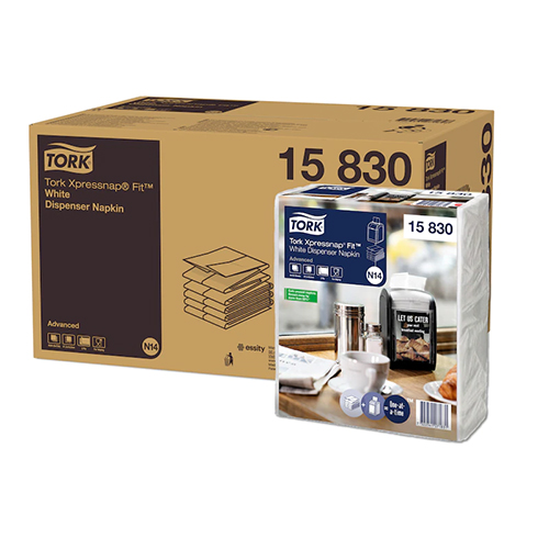 Servetele de masa pentru dispenser Tork Xpressnap Fit, alb, Tork