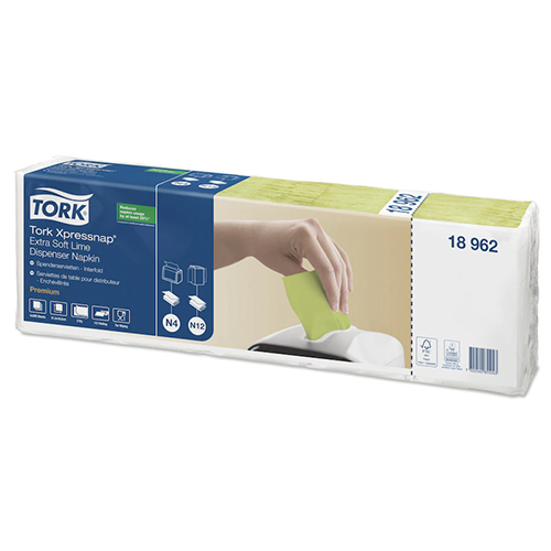 Servetele de masa pentru dispenser Xpressnap, Extra Soft 1/2 lime, Tork