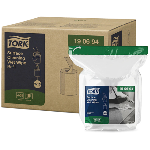 Rezerva servetele umede pentru curatarea suprafetelor Surface Cleaninng, Tork