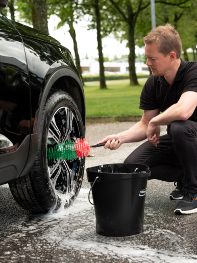 Perie jante auto &Oslash;105 mm 425 mm, peri moi, neagra, Vikan