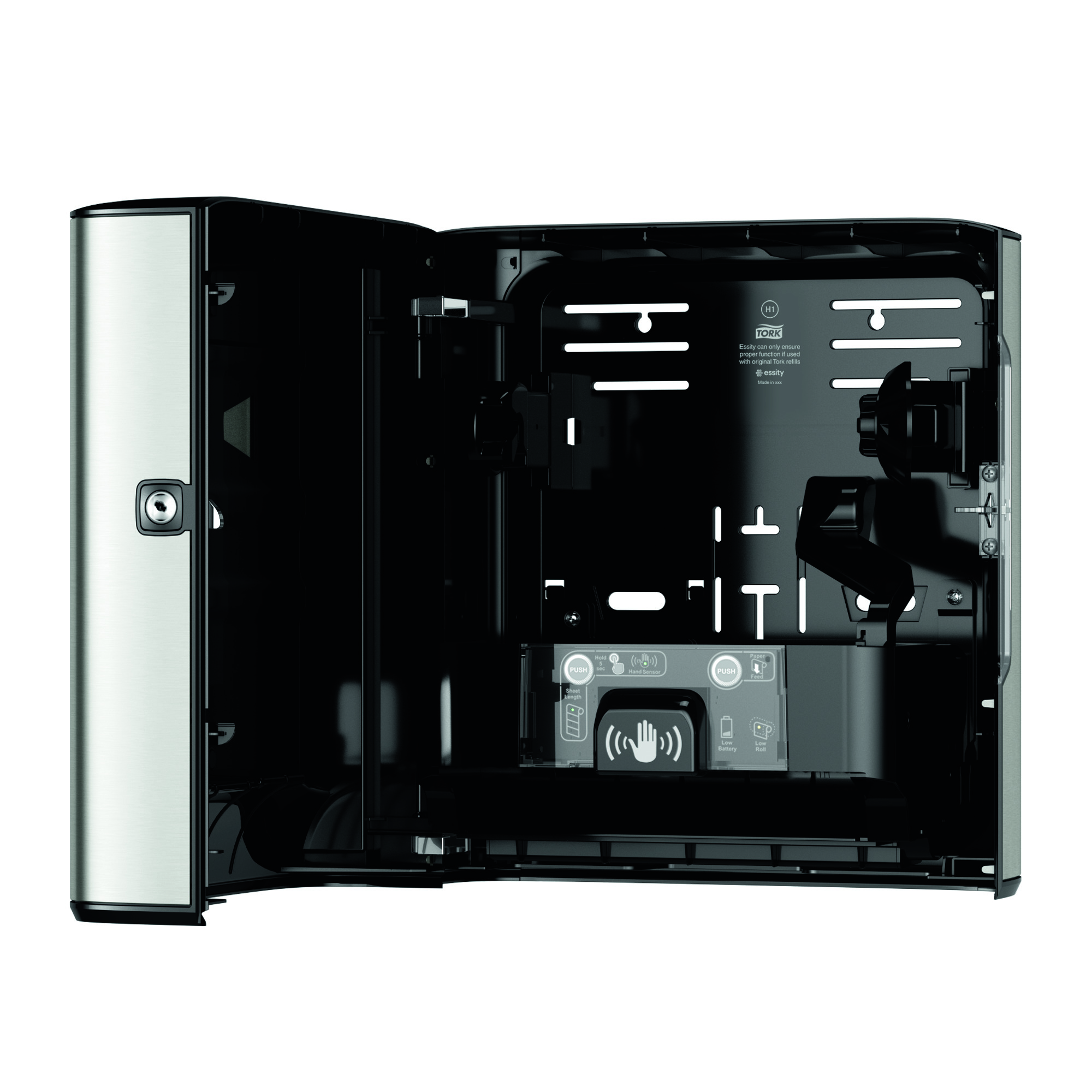 Dispenser prosoape maini rola autocut, cu senzor, gri, Tork