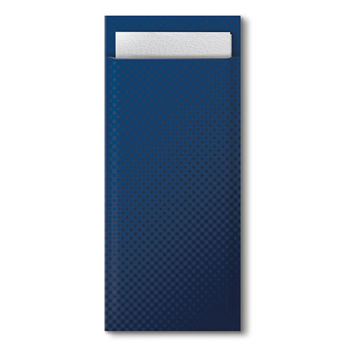 Suport tacamuri cu servetel 39 x 23 cm, Tork, albastru
