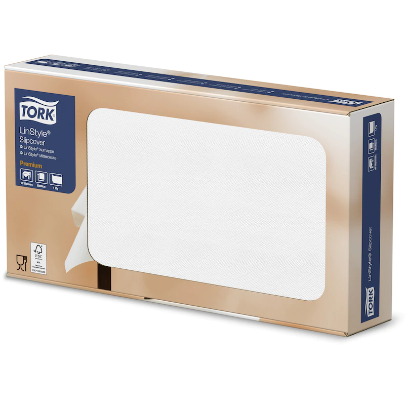 Husa protectie masa 80 x 80 cm, alb, Tork