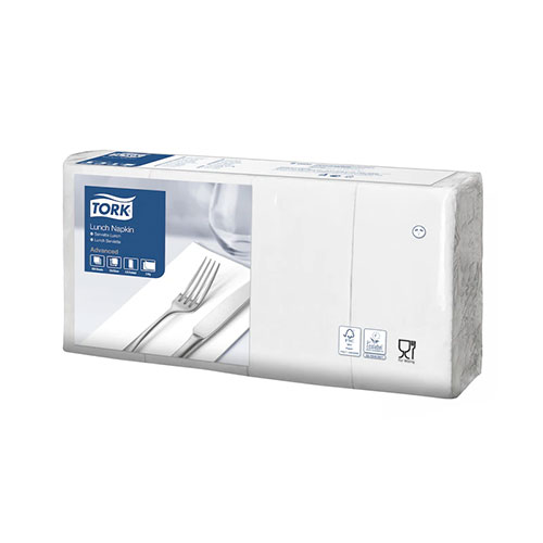 Servetele de masa impaturite 1/8, Lunch, Tork, alb