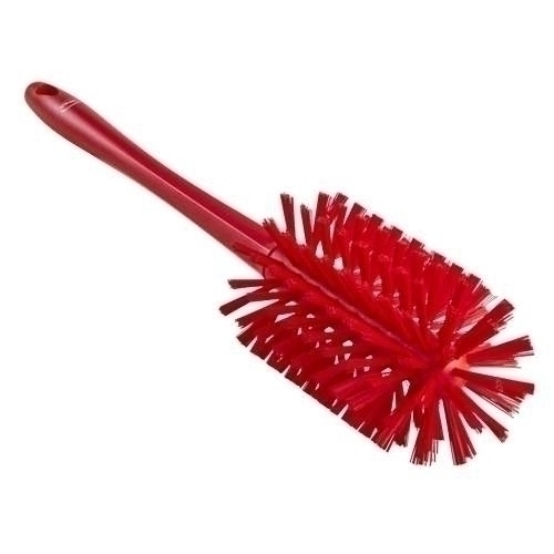Perie curatare tevi Ultra Hygiene Ø90 mm, peri medii/duri, Vikan, albastru rosu 