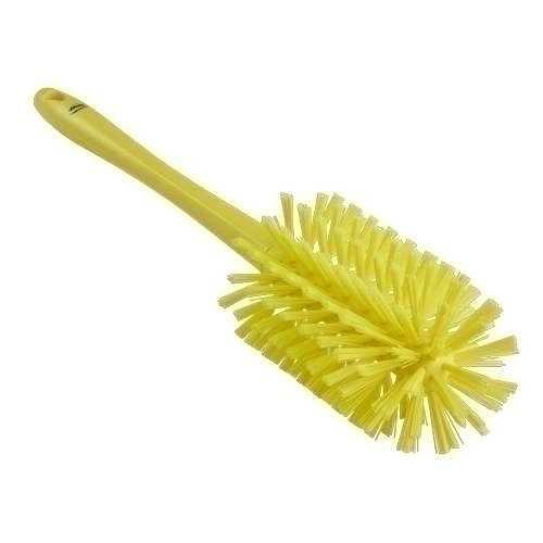 Perie curatare tevi Ultra Hygiene Ø90 mm, peri medii/duri, Vikan, albastru galben 