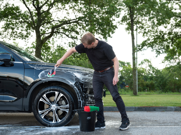 Perie jante auto &Oslash;105 mm 425 mm, peri moi, neagra, Vikan