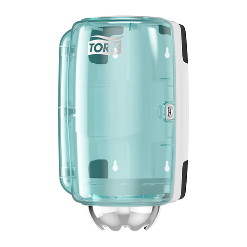 Dispenser prosoape de maini cu derulare centrala, turcoaz, Tork