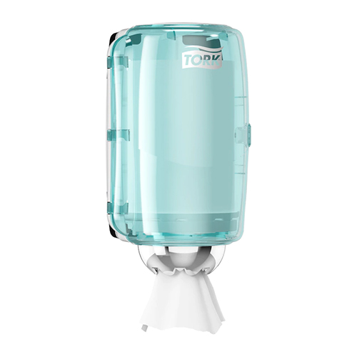 Dispenser prosoape de maini cu derulare centrala, turcoaz, Tork