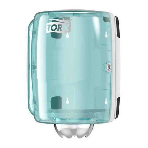 Dispenser prosoape de maini cu derulare centrala, turcoaz, Tork