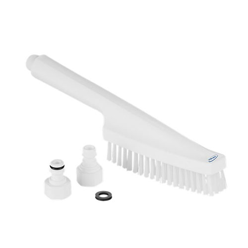 Perie de mana cu distributie de apa 330 mm, peri duri, Vikan, albastru alb 