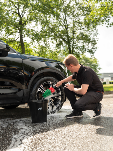 Perie jante auto &Oslash;105 mm 425 mm, peri moi, neagra, Vikan