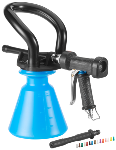 Pulverizator ergonomic cu jet spuma si pistol de presiune 2.5 L, Vikan albastru 