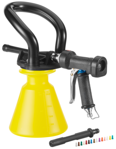 Pulverizator ergonomic cu jet spuma si pistol de presiune 2.5 L, Vikan galben 