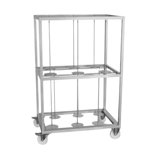Carucior transport kebab-shaorma DTW, inox, Mohn