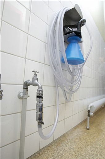 Suport perete inox pentru pulverizator cu jet de spuma, Vikan