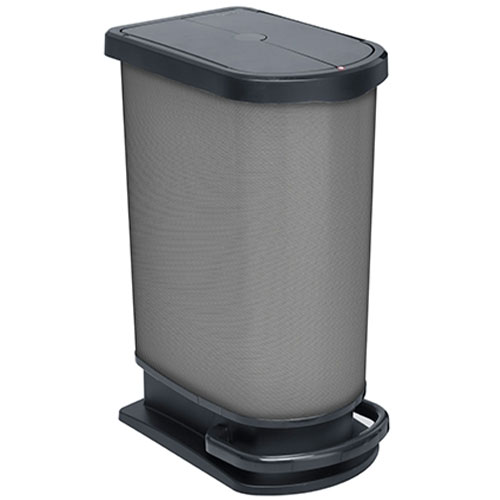 Cos gunoi mono cu pedala Paso 50L, gri carbon, Rothopro