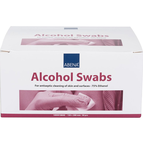 Servetele igienizante pe baza de alcool 50 buc/pac, rosu, Abena