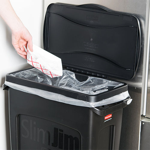 Capac cu balamale pentru containere Slim Jim 60 L/87 L, negru, Rubbermaid