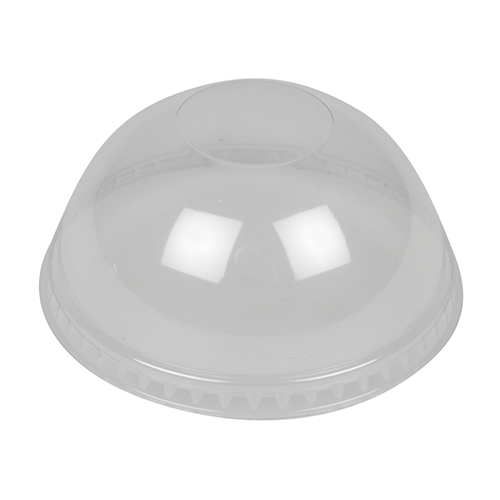 Capace bombate pentru pahare plastic 500 ml, transparent, Abena