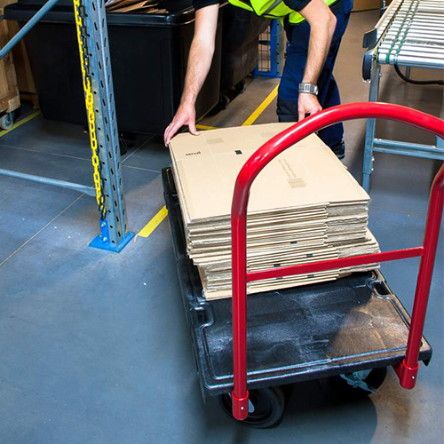 Carucior cu platforma transport/manipulare marfuri Duramold, Rubbermaid
