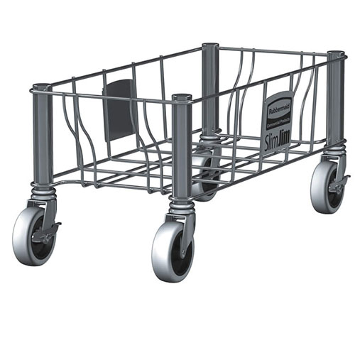 Carucior inox Slim Jim Single (individual), Rubbermaid