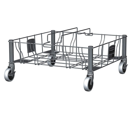 Carucior inox Slim Jim Double (dublu), Rubbermaid