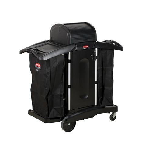 Carucior hotelier - securitate ridicata, negru, Rubbermaid