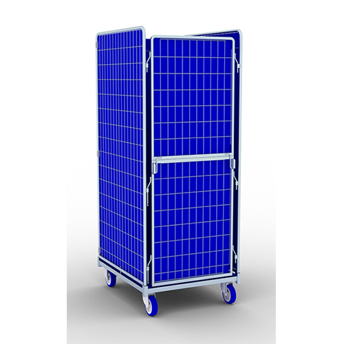 Carucior transport lenjerie pentru spalatorie textila cu 4 laturi cu polipropilena, 50 x 100 mm T20, Picchi