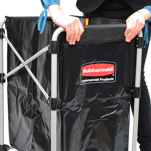 Carucior X-Cart pliabil pentru rufe 150 L, gri, Rubbermaid