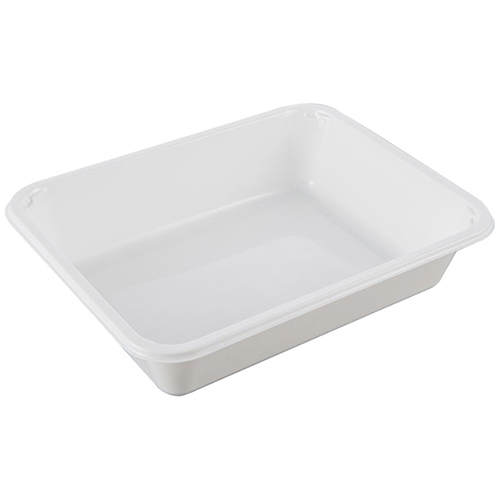 Caserola meniu termosudabila, 1 compatiment 1410 ml, alb, Abena