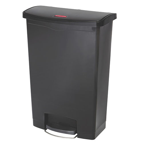 Container Slim Jim Step-On/Front Step 30 L, Rubbermaid negru 