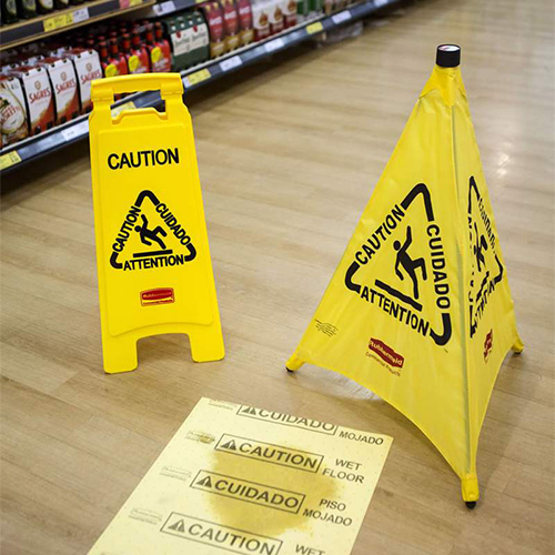 Con pop-up multilingv avertizare 76 cm, Rubbermaid