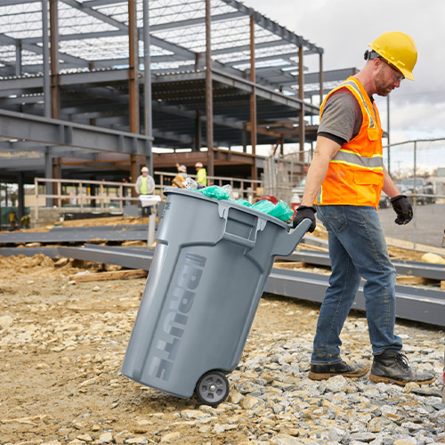 Container Brute cu roti de transport 166.5 L, gri, Rubbermaid