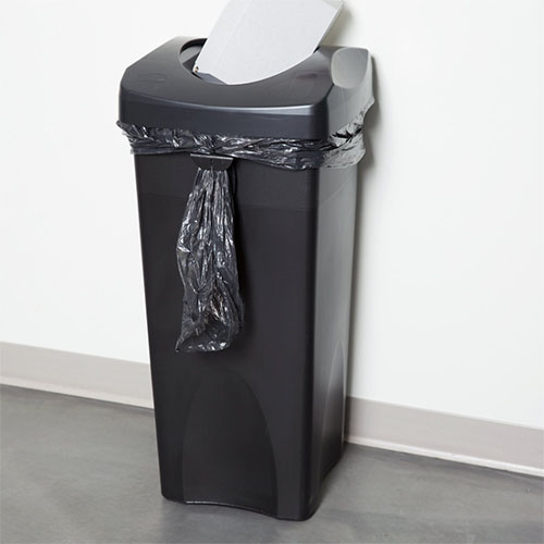 Container colectare deseuri Untouchable 87 L, Rubbermaid, negru