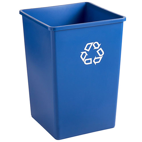 Container colectare-reciclare deseuri 132.5 L, albastru, Rubbermaid