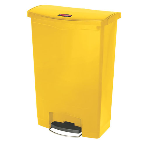 Container Slim Jim Step-On/Front Step 90 L , Rubbermaid galben 