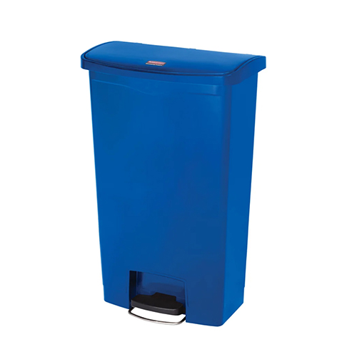 Container Slim Jim cu pedala in fata 68 L, albastru, Rubbermaid