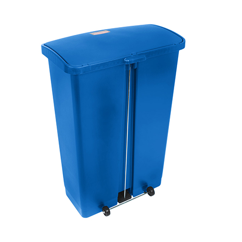 Container Slim Jim cu pedala in fata 90 L, albastru, Rubbermaid