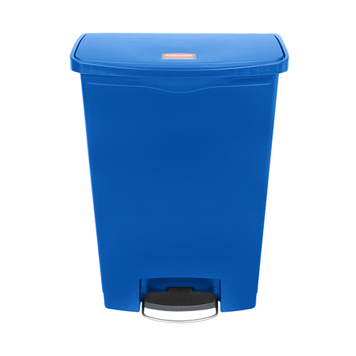 Container Slim Jim cu pedala in fata 90 L, albastru, Rubbermaid